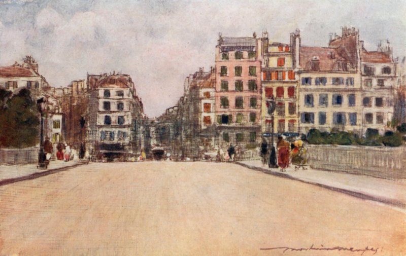 Maisons et boutiques sur la Seine - Mortimer Ludington Menpes