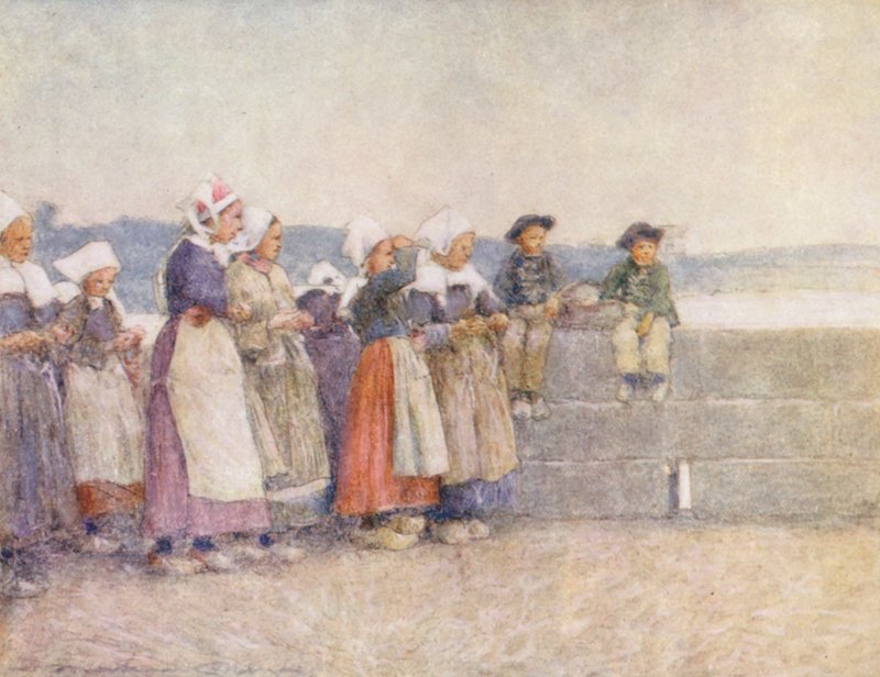 En attendant la flotte de pêche, Concarneau - Mortimer Ludington Menpes