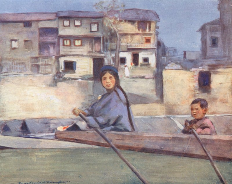 Enfants du monde : Cachemire, sur la rivière Jhelum - Mortimer Ludington Menpes