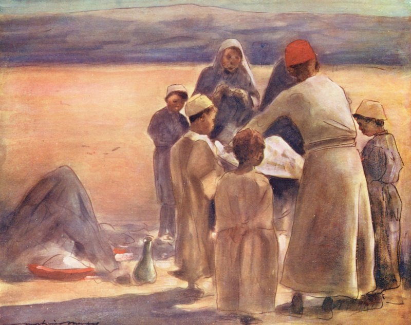 Les enfants du monde : Leçon de géographie - Mortimer Ludington Menpes