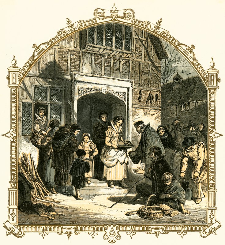 Charité à Noël - Myles Birket Foster