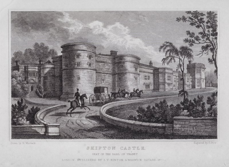 Château de Skipton, siège du comte de Thanet - Nathaniel (after) Whittock