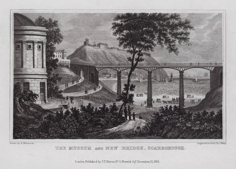Le musée et le nouveau pont, Scarborough - Nathaniel (after) Whittock