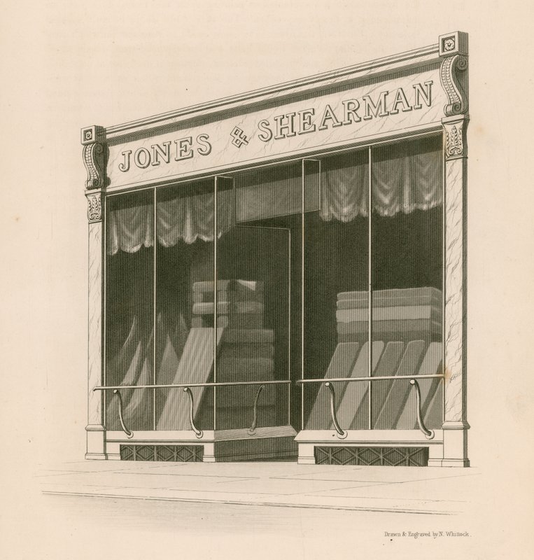 Façade de la boutique de Messieurs Jones et Shearman, Blackfriars Road, Londres - Nathaniel Whittock