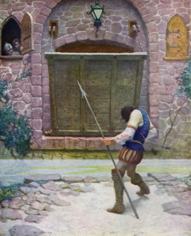 Illustration pour La Flèche Noire de Robert Louis Stevenson - Newell Convers Wyeth