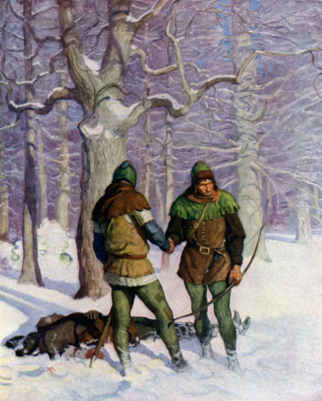 Illustration pour La Flèche noire par Robert Louis Stevenson - Newell Convers Wyeth