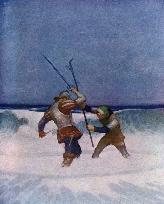 Illustration pour La Flèche noire par Robert Louis Stevenson - Newell Convers Wyeth