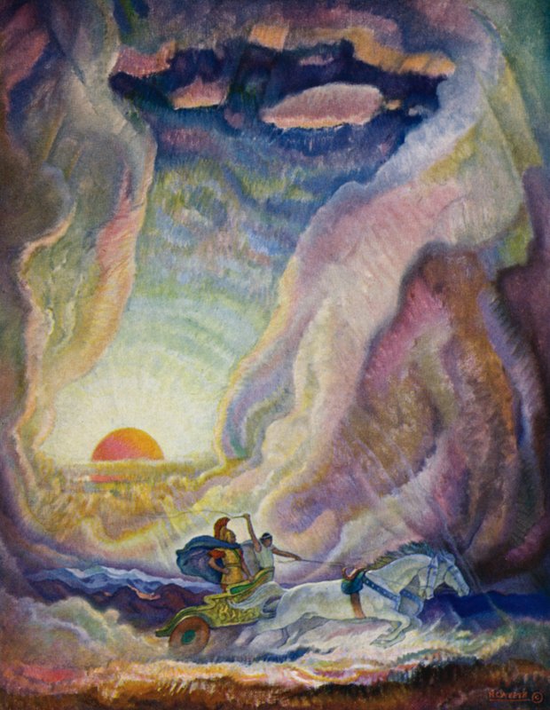 Odyssée : Télémaque dans le char de Nestor - Newell Convers Wyeth