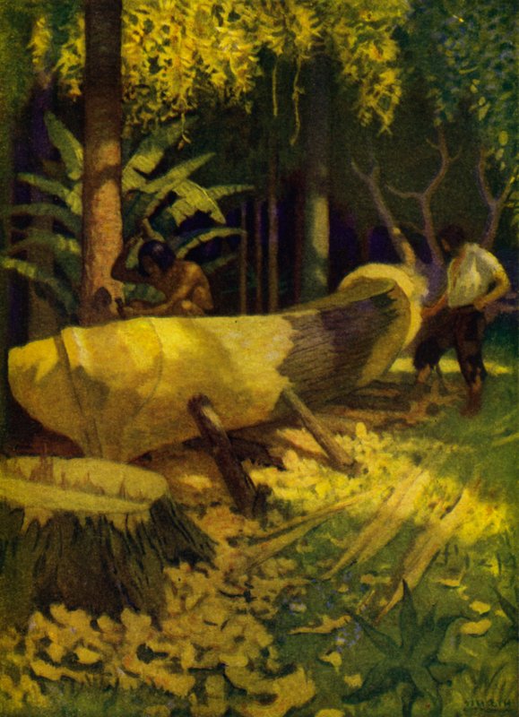 Illustration pour Robinson Crusoé - Newell Convers (after) Wyeth