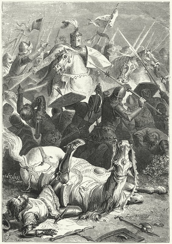 Capture du margrave gravement blessé Ezzelino III da Romano à la bataille de Torricella - Niccolo Sanesi