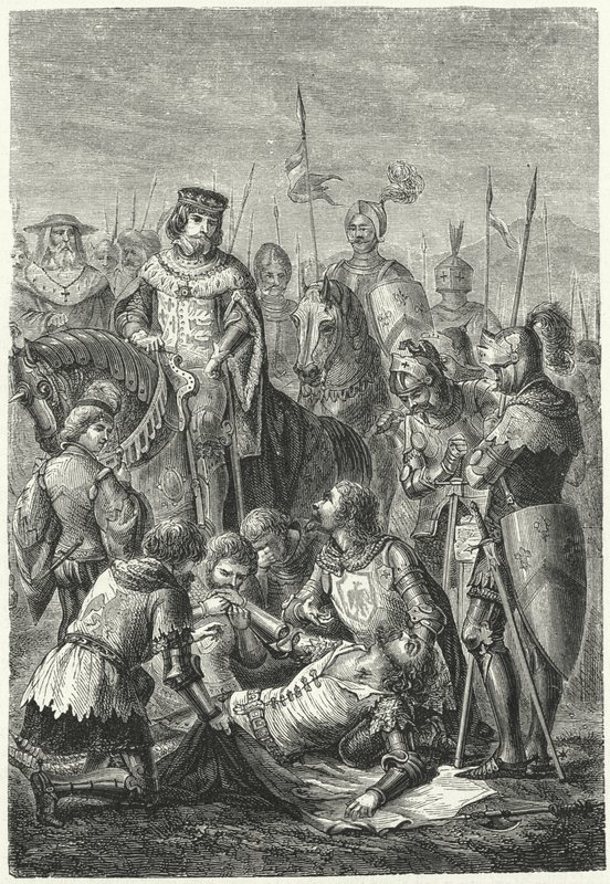 La mort de Manfred de Sicile à la bataille de Bénévent - Niccolo Sanesi
