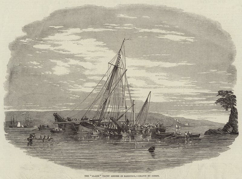 Le yacht Alarm échoué à Barnpool - Nicholas Matthews Condy