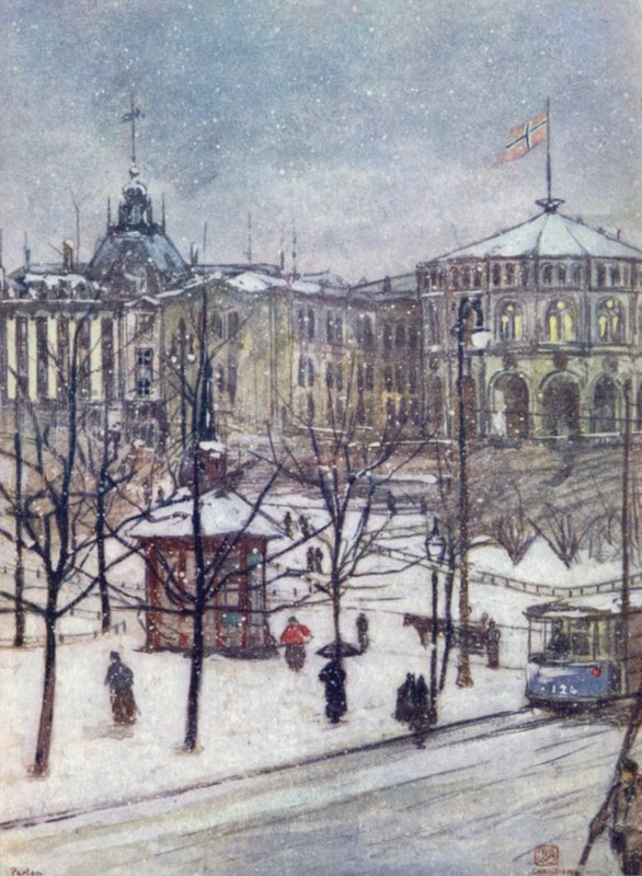 Norvège : Les maisons du Parlement (Storthing), Christiania - Nico Jungman