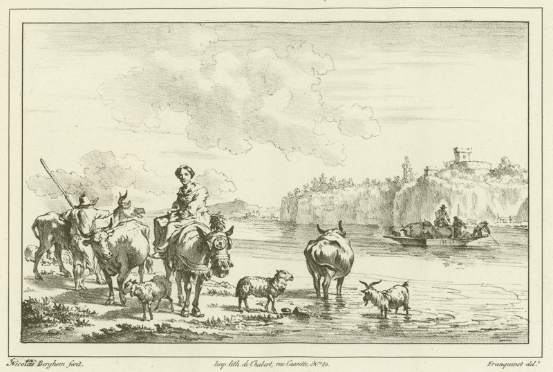 Femme sur une mule - Nicolaes Pietersz. Berchem