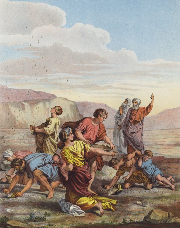 Les Hébreux ramassant la manne du ciel dans le désert - Nicolas Poussin