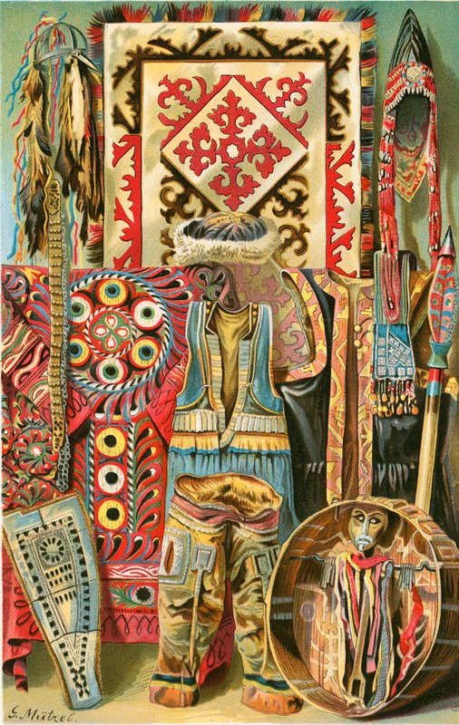 Culture des Mongols : Tissus et motifs - North American