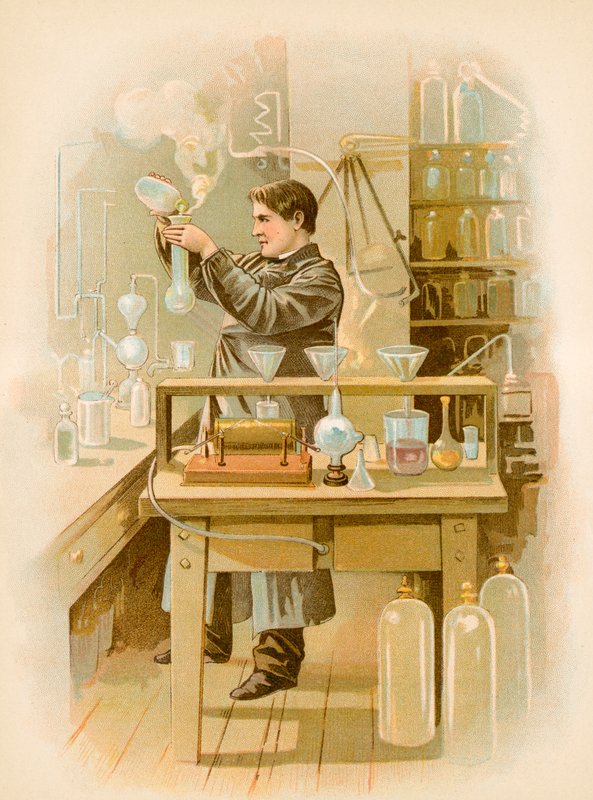 Thomas Edison dans son laboratoire - North American