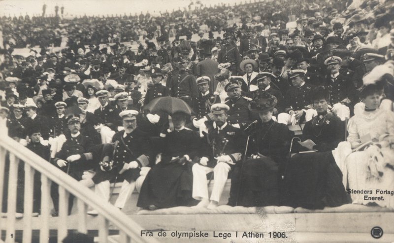 Dignitaires regardant les Jeux Olympiques de 1906, Athènes - Norwegian Photographer