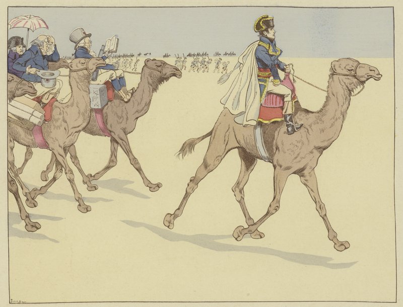 Arrivé en terre des Pharaons, Napoléon allait partout suivi d