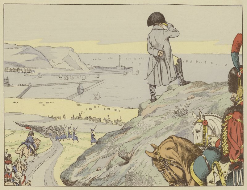 Au camp de Boulogne, Napoléon regardait constamment de l