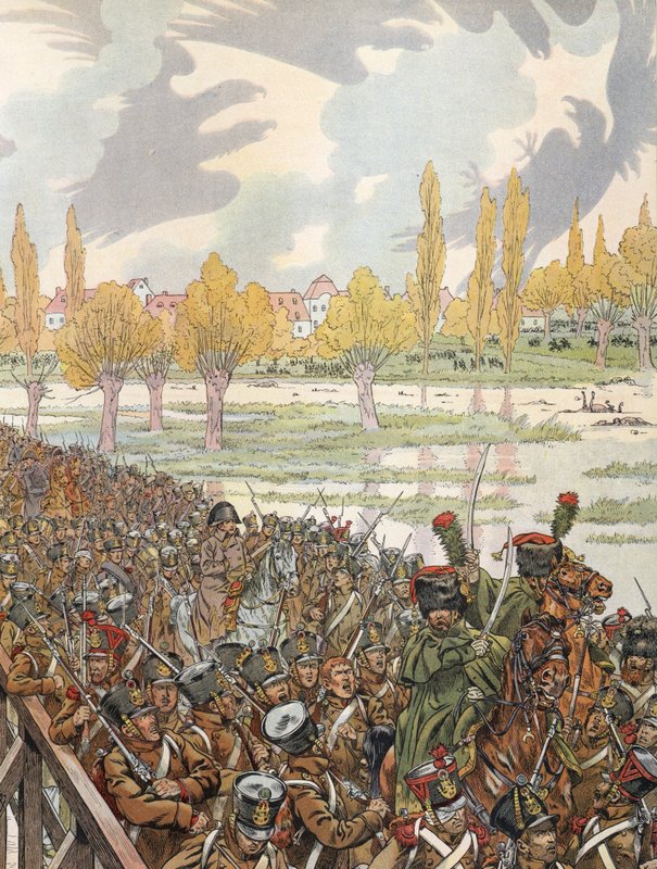 Napoléon traversant le pont d