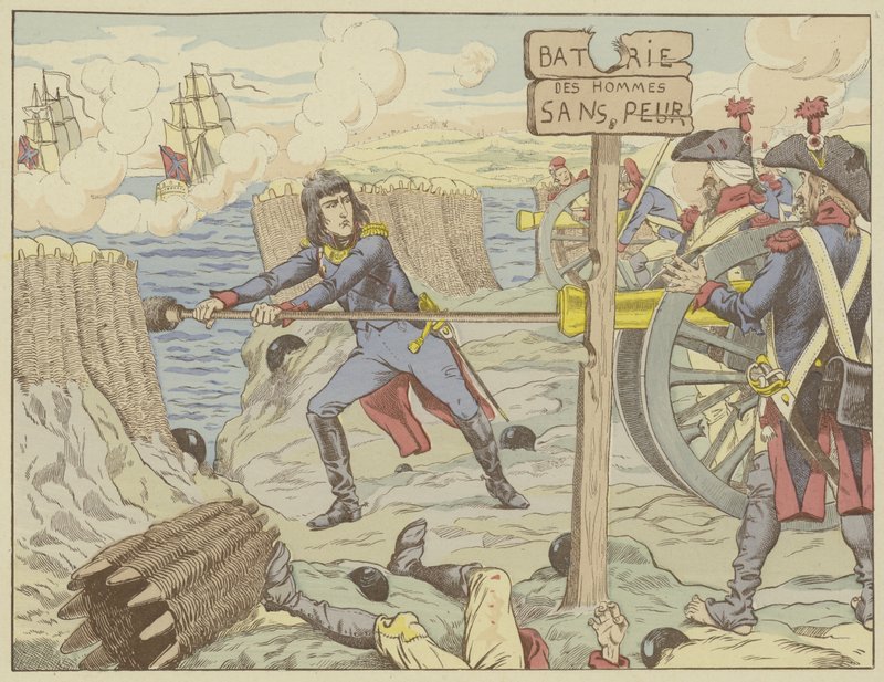 Napoléon chargeant un canon comme un simple soldat au siège de Toulon, 1793 - Onfray de Breville Job