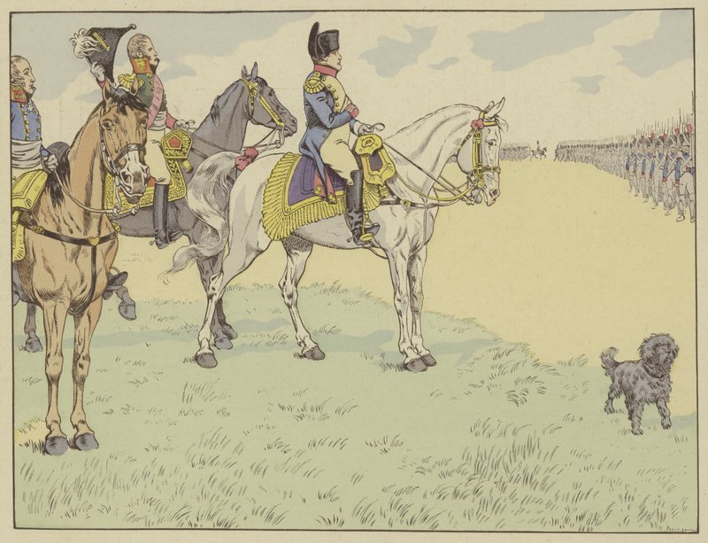 Napoléon passant en revue l