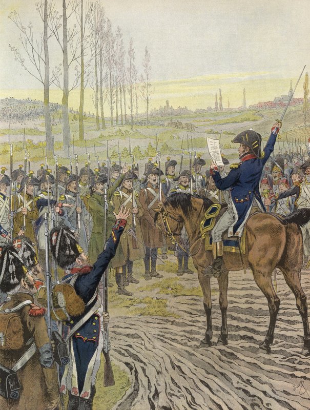 Les paroles de Napoléon lues à certains de ses soldats pendant la campagne du Rhin, 1805 - Onfray de Breville Job