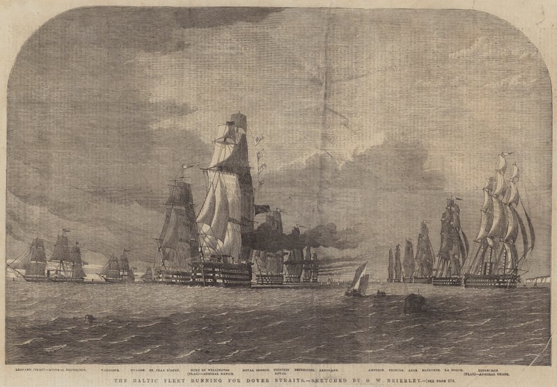 La flotte baltique se dirigeant vers le détroit de Douvres - Oswald Walters Brierly