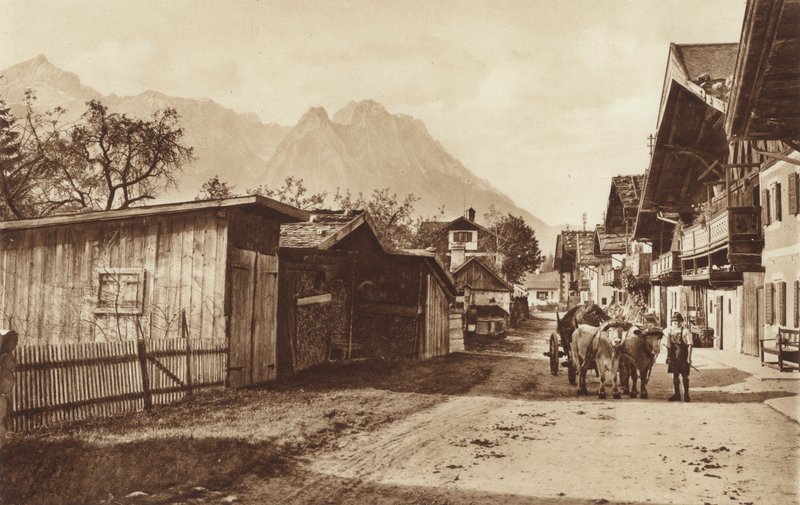 Au printemps, route à Garmisch - Otto Ballerstedt