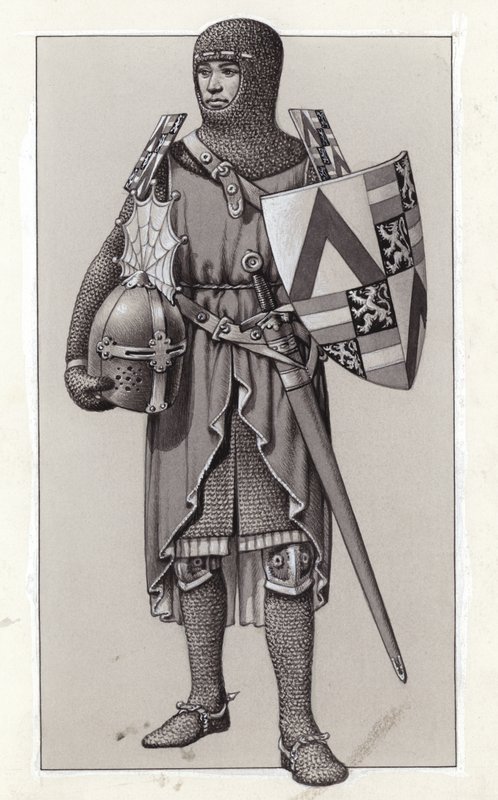 Armure (gouache sur papier) - Pat (1907-95) Nicolle
