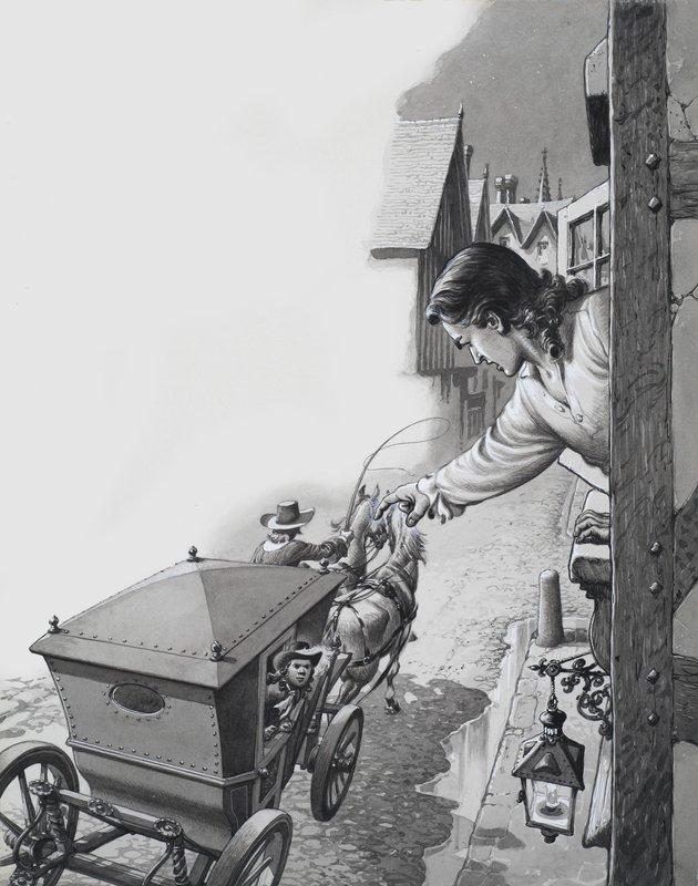 Messager dans la nuit - Pat (1907-95) Nicolle