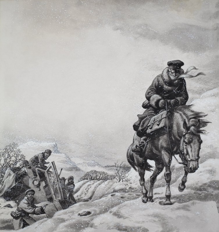 Messager royal James Baillie Fraser (1783-1856) (gouache sur papier) - Pat (1907-95) Nicolle