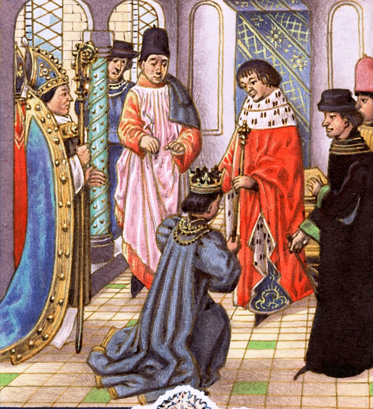 Richard II cède sa couronne à Henri Bollingbroke, futur Henri IV - Pat (1907 95) Nicolle