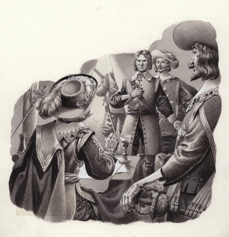 Sébastien Vauban, le plus grand spécialiste européen de la guerre de siège (gouache sur papier) - Pat (1907 95) Nicolle