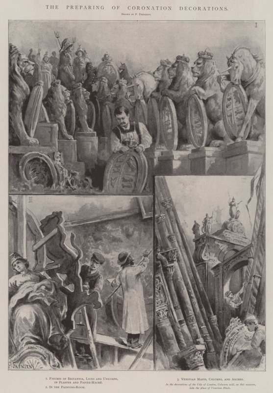 La préparation des décorations de couronnement - Paul Frenzeny