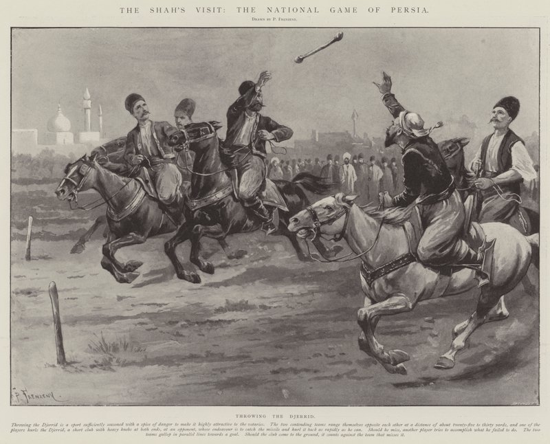 La visite du Shah, le jeu national de Perse - Paul Frenzeny