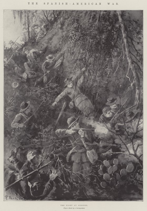 La guerre hispano-américaine, le combat à Siboney - Paul Frenzeny