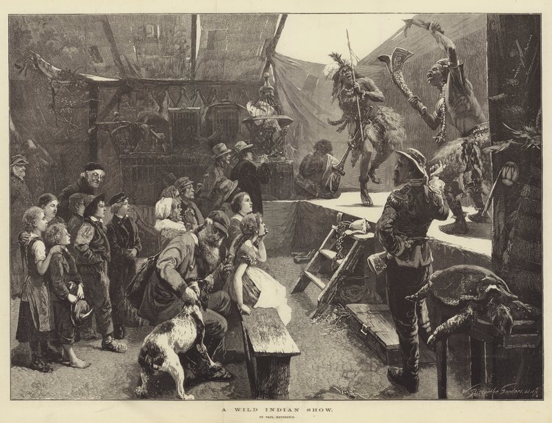 Un spectacle indien sauvage - Paul Friedrich Meyerheim