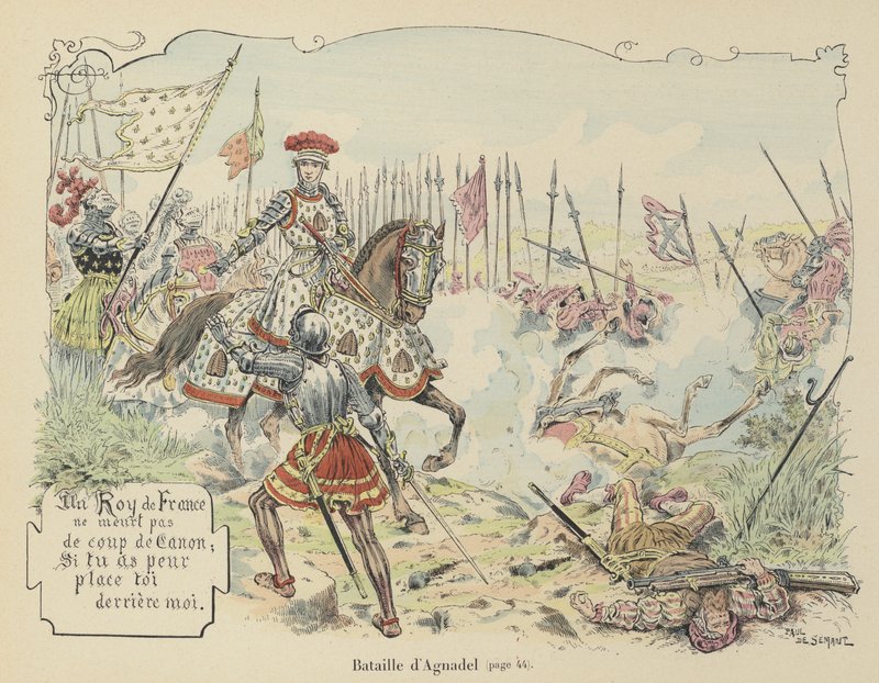 Le roi Louis XII de France à la bataille d