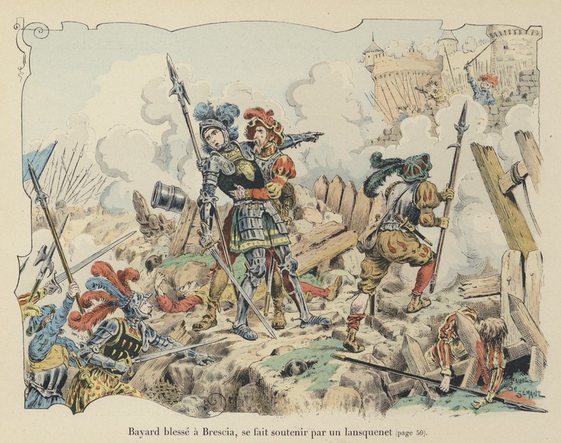 Le Chevalier de Bayard blessé au siège de Brescia, Italie, 1512 - Paul de Semant