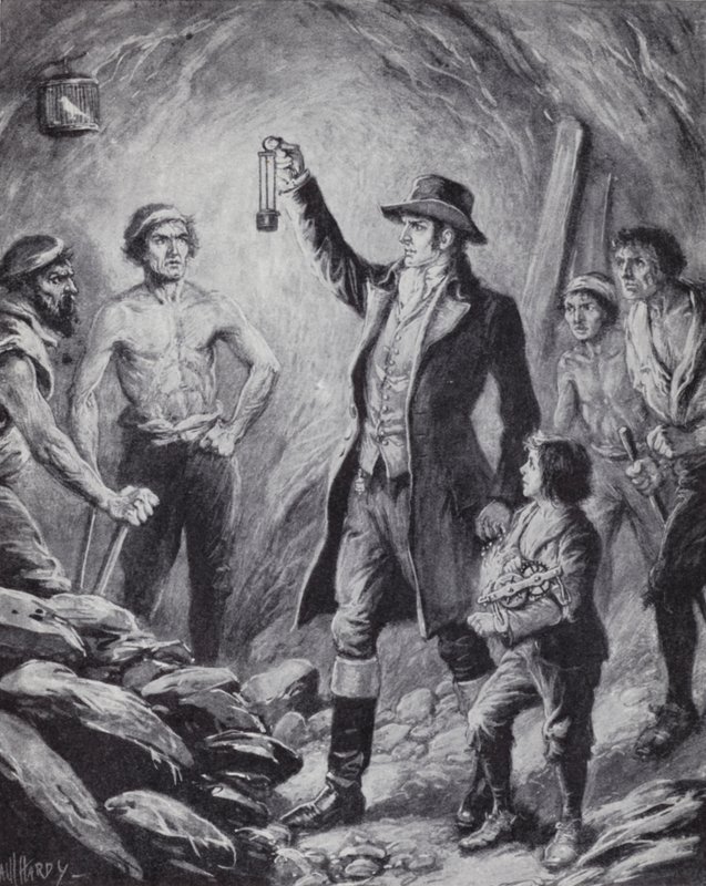 Sir Humphrey Davy et son invention de la première lampe de sécurité pour les mineurs - Paul (after) Hardy