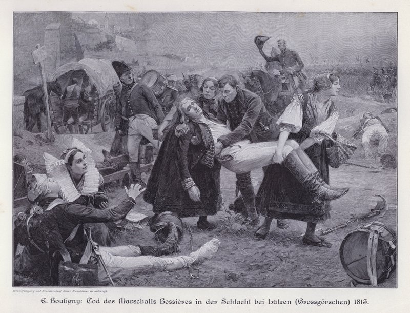 Mort du maréchal Bessières à la bataille de Lützen - Paul Émile Boutigny