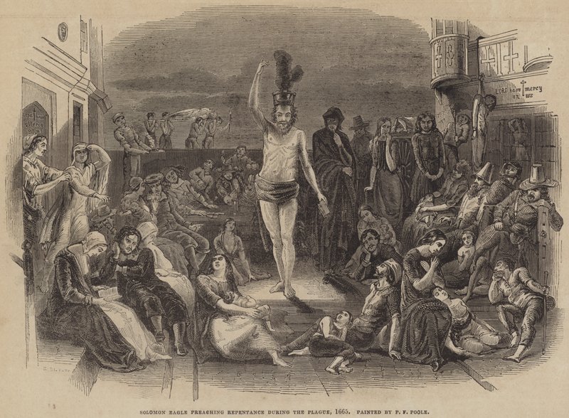 Solomon Eagle prêchant la repentance pendant la peste, 1665 - Paul Falconer Poole