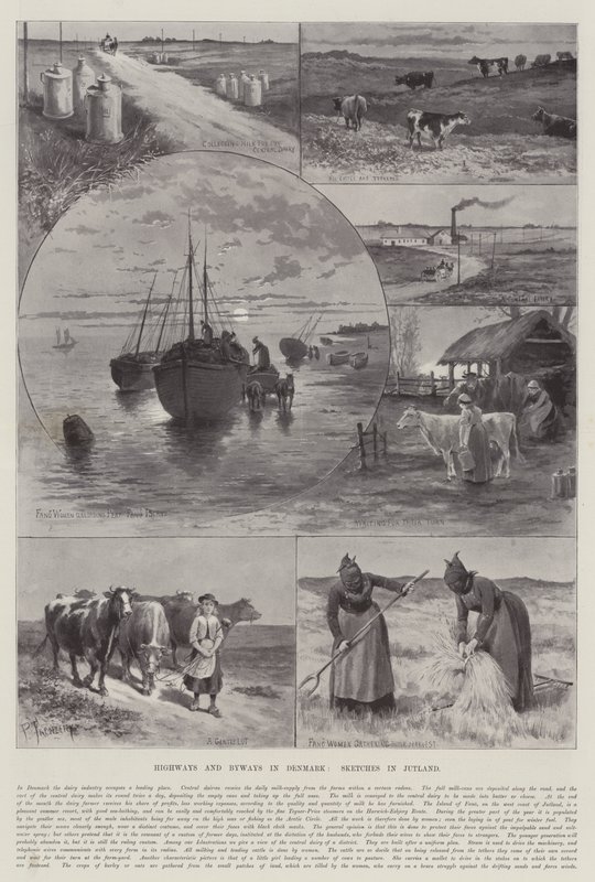 Routes et chemins au Danemark, esquisses au Jutland - Paul Frenzeny