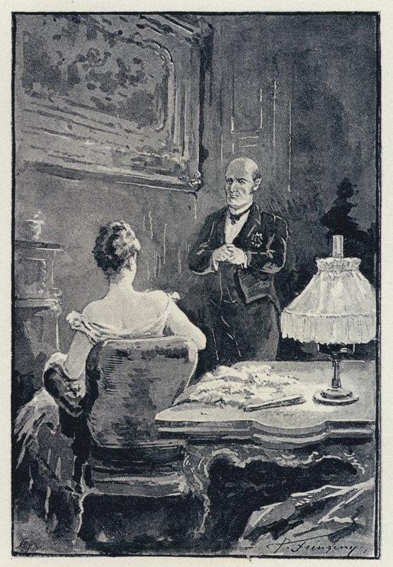 Illustration pour Anna Karénine : La querelle entre Anna et son mari (lithographie) - Paul Frenzeny