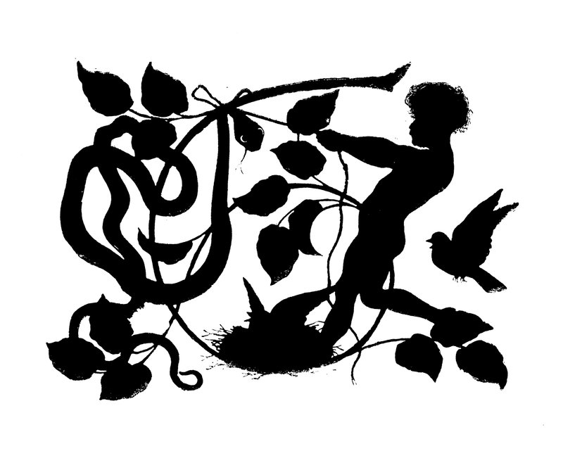 Silhouette pour Puks Natlige Bedrifter (lithographie) - Paul Konewka