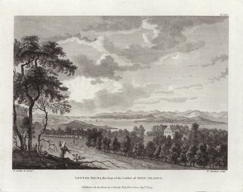 Lettre Shuna, le siège du Laird des îles d
