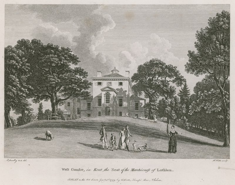 West Combe, dans le Kent, la résidence de la marquise de Lothian - Paul Sandby
