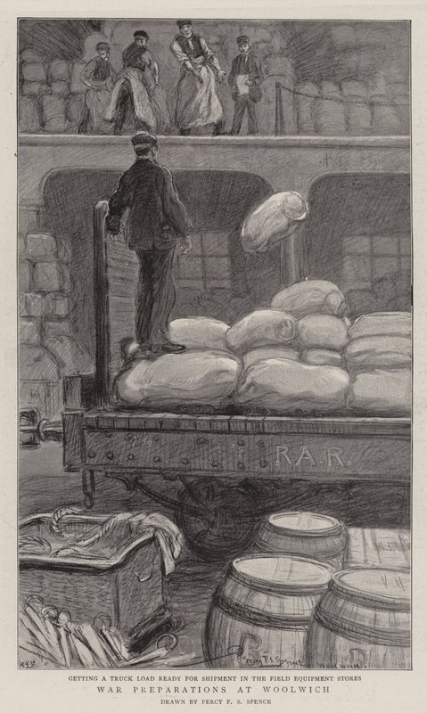 Préparatifs de guerre à Woolwich - Percy F.S. Spence